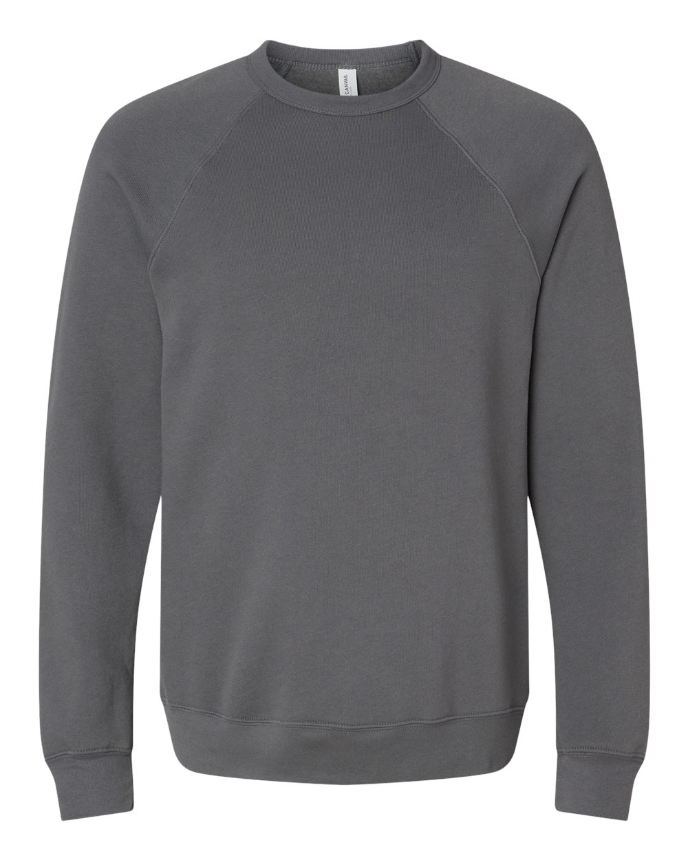 BELLA + CANVAS 3901 Unisex Sponge Fleece Raglan Crewneck Sweatshirt in Asphalt