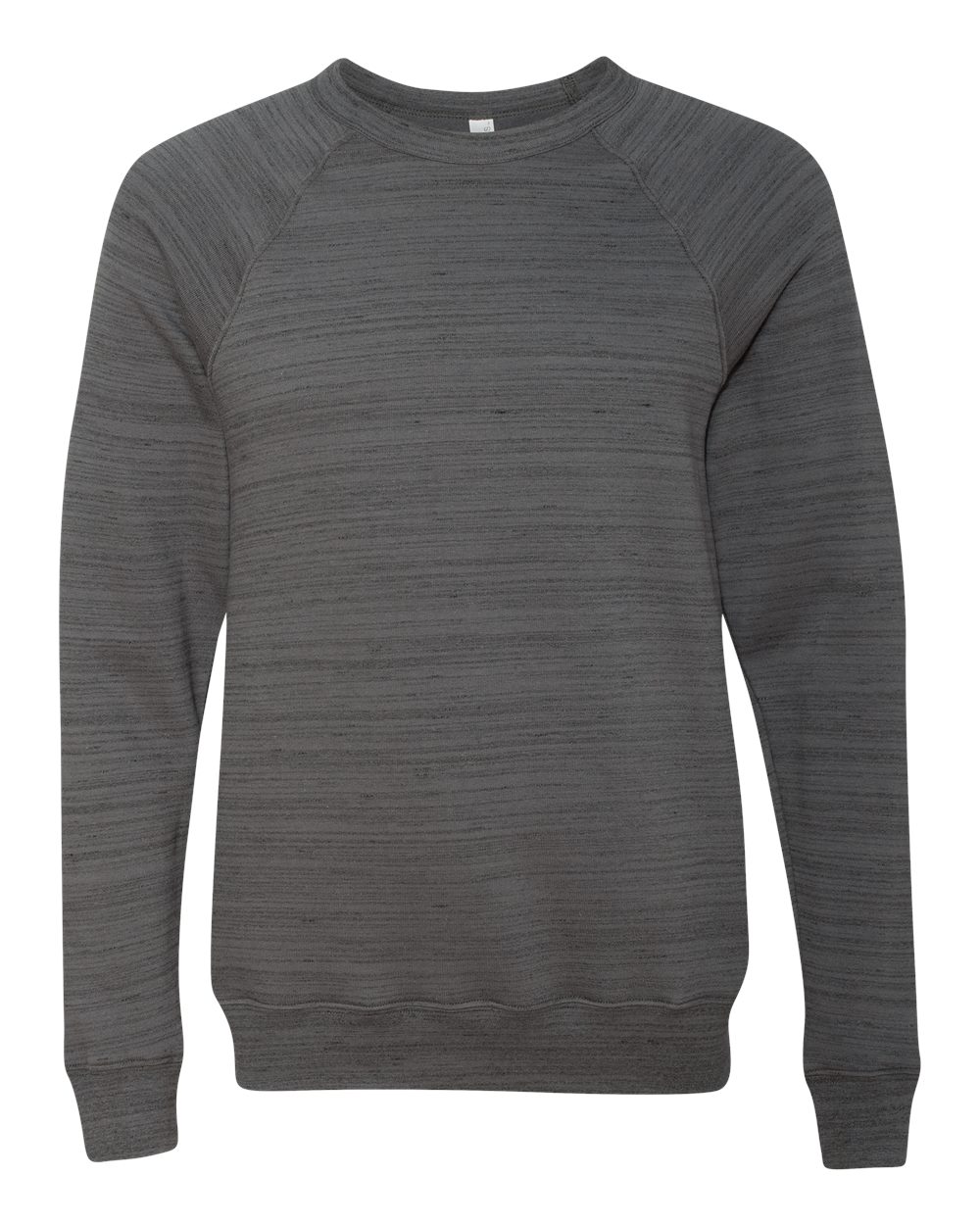 BELLA + CANVAS 3901 Unisex Sponge Fleece Raglan Crewneck Sweatshirt in Dark Grey Marble