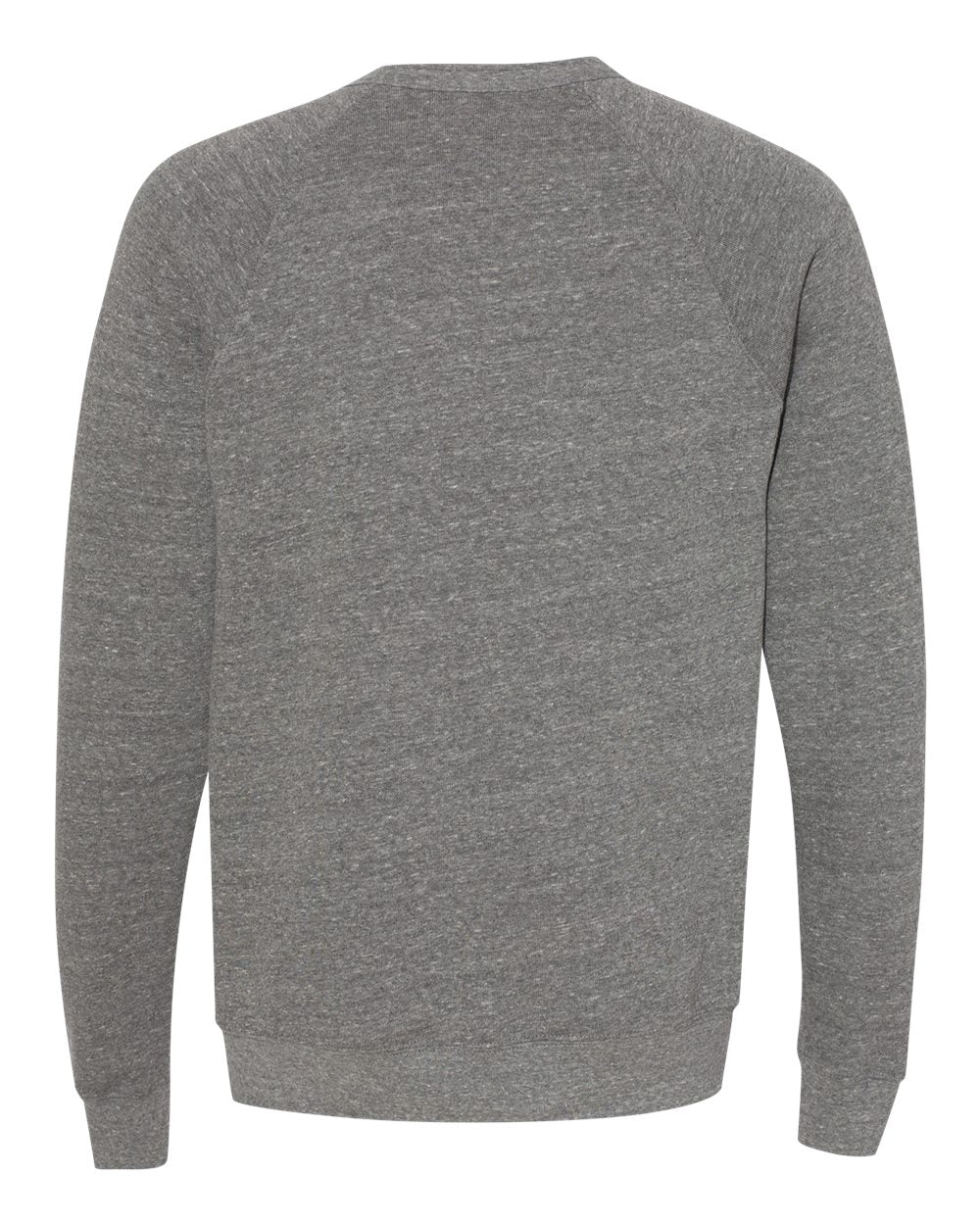 BELLA + CANVAS 3901 Unisex Sponge Fleece Raglan Crewneck Sweatshirt in Deep Heather, back