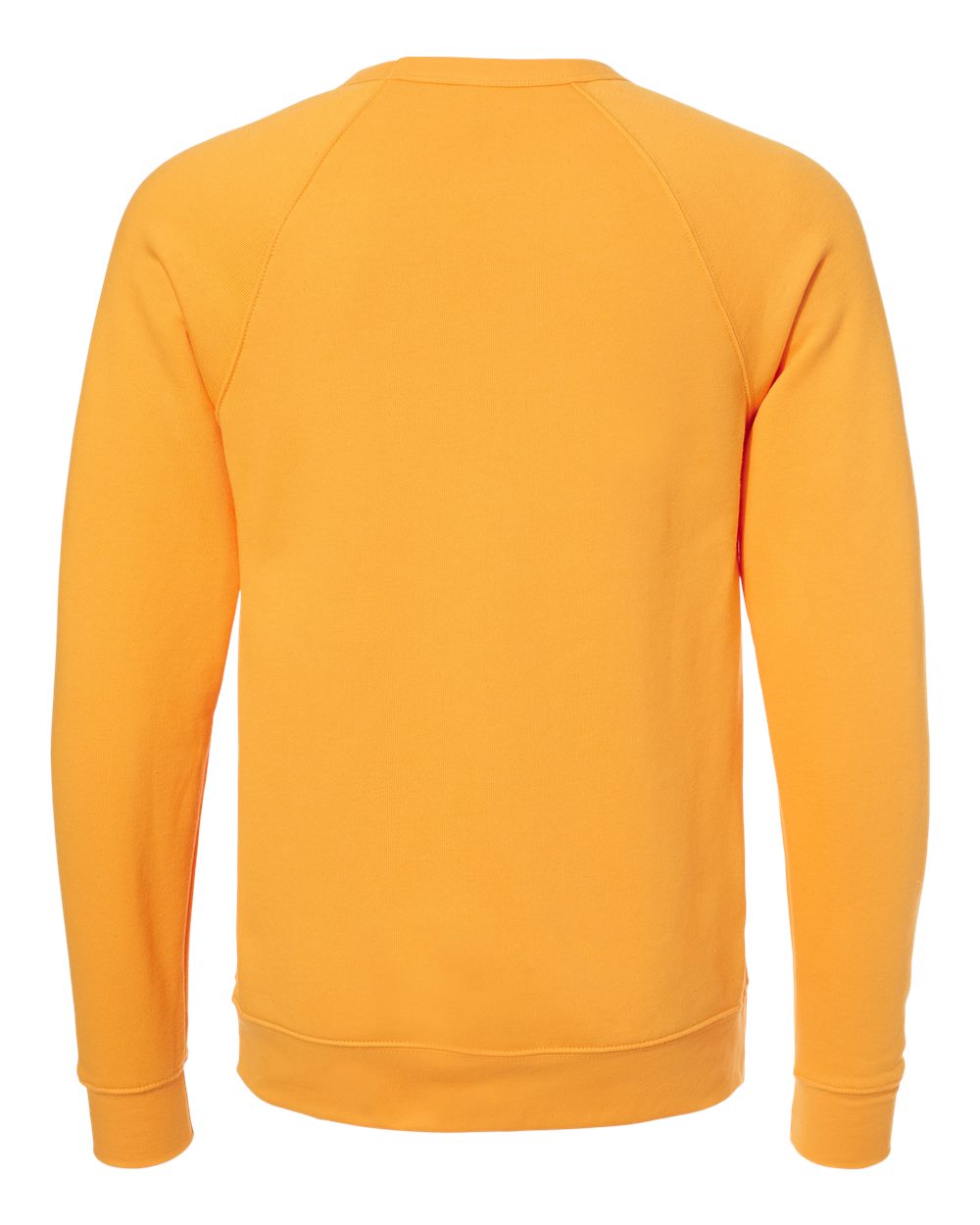 BELLA + CANVAS 3901 Unisex Sponge Fleece Raglan Crewneck Sweatshirt in Gold, back