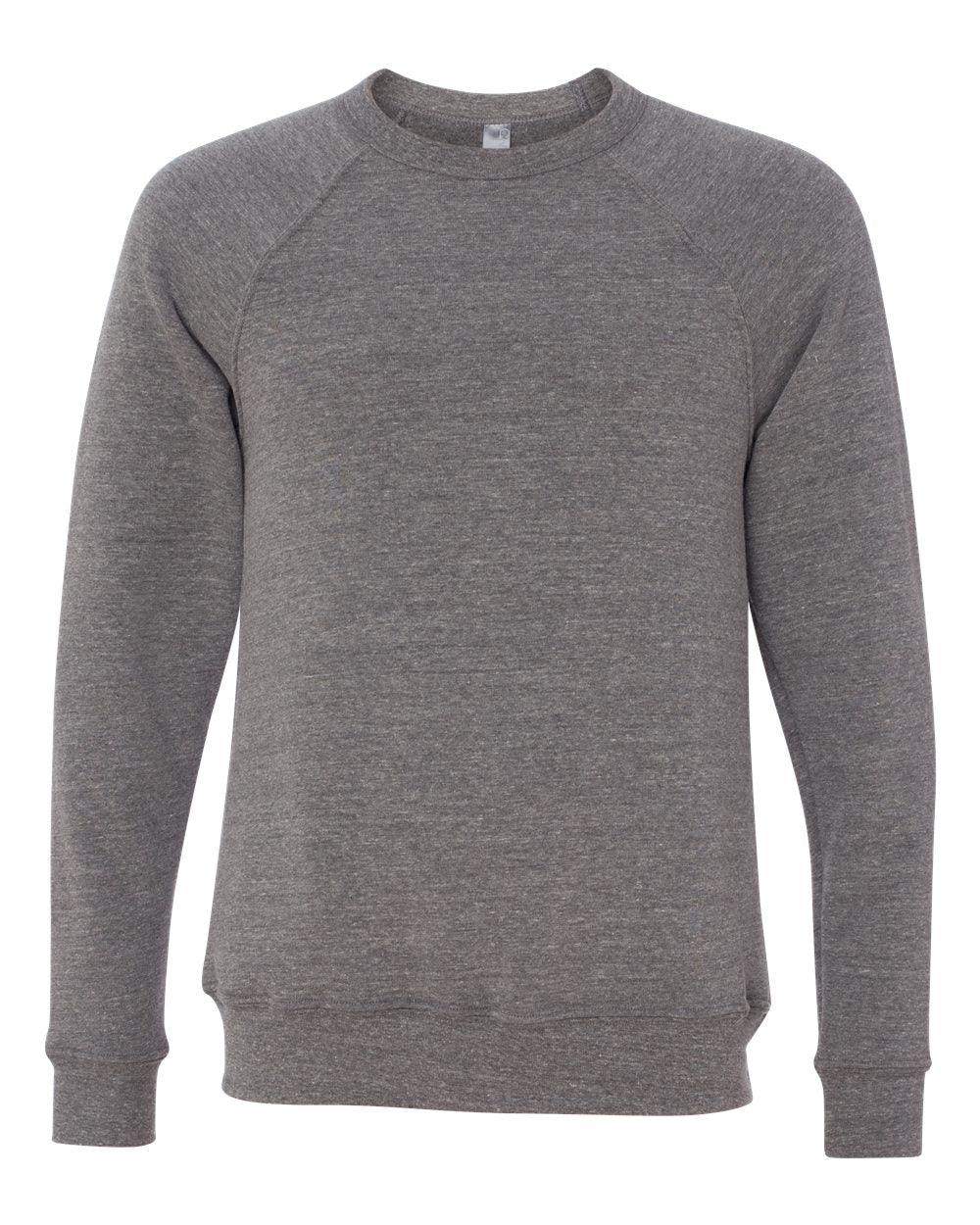 BELLA + CANVAS 3901 Unisex Sponge Fleece Raglan Crewneck Sweatshirt in Grey Triblend