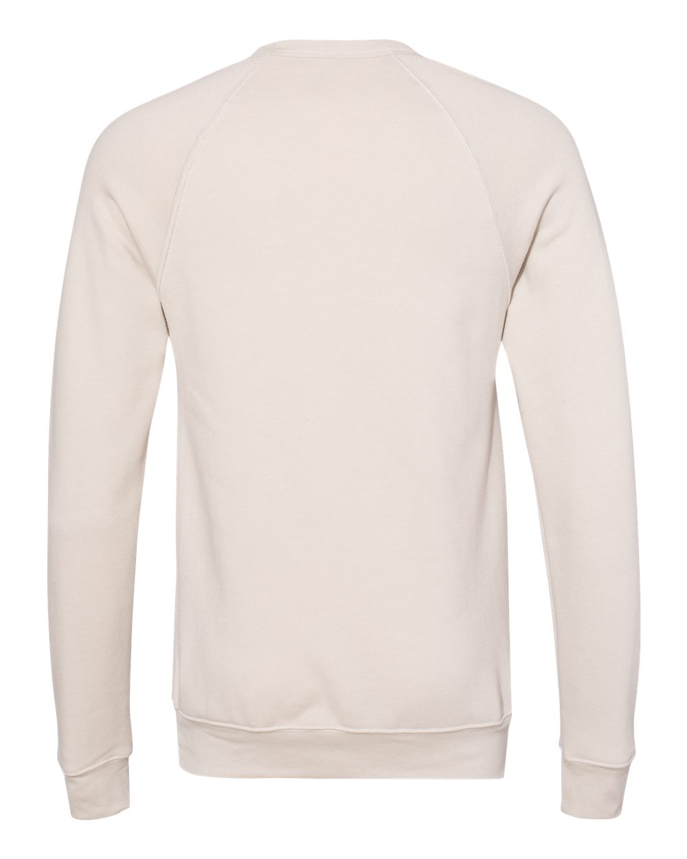BELLA + CANVAS 3901 Unisex Sponge Fleece Raglan Crewneck Sweatshirt in Heather Dust, back