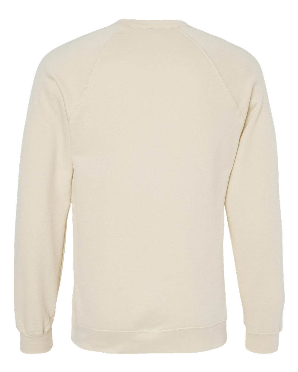 BELLA + CANVAS 3901 Unisex Sponge Fleece Raglan Crewneck Sweatshirt in Natural, back
