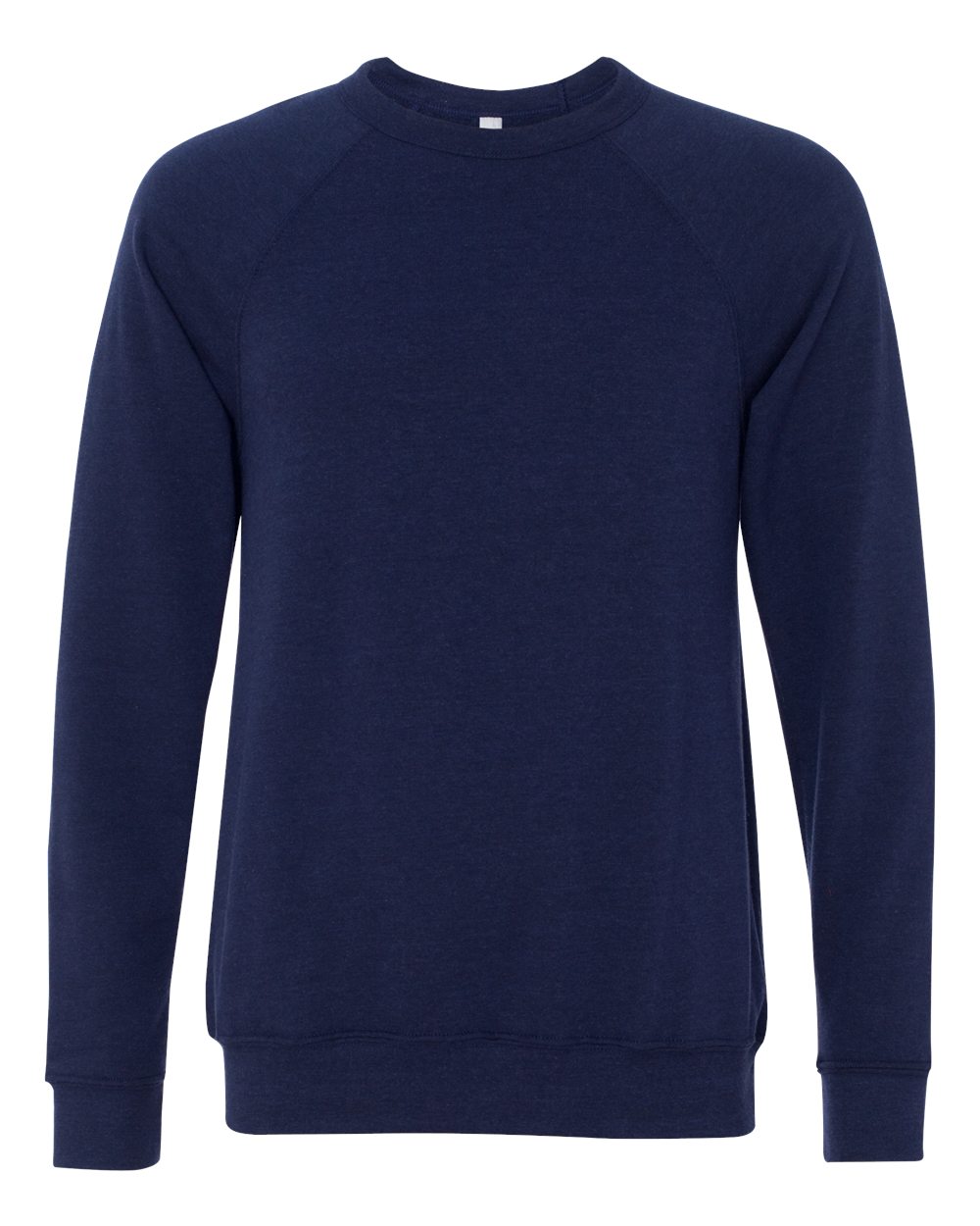 BELLA + CANVAS 3901 Unisex Sponge Fleece Raglan Crewneck Sweatshirt in Navy Triblend