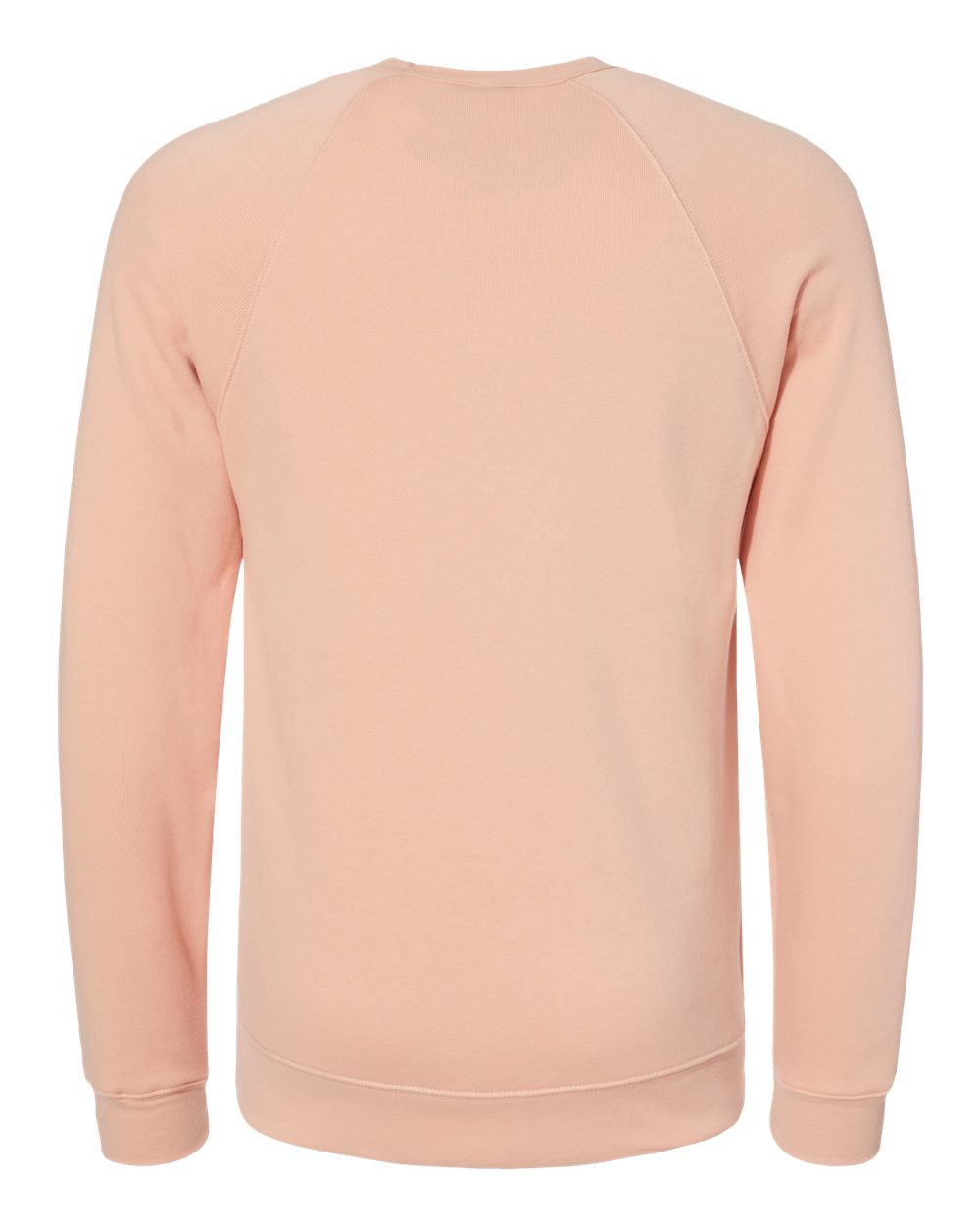 BELLA + CANVAS 3901 Unisex Sponge Fleece Raglan Crewneck Sweatshirt in Peach, back