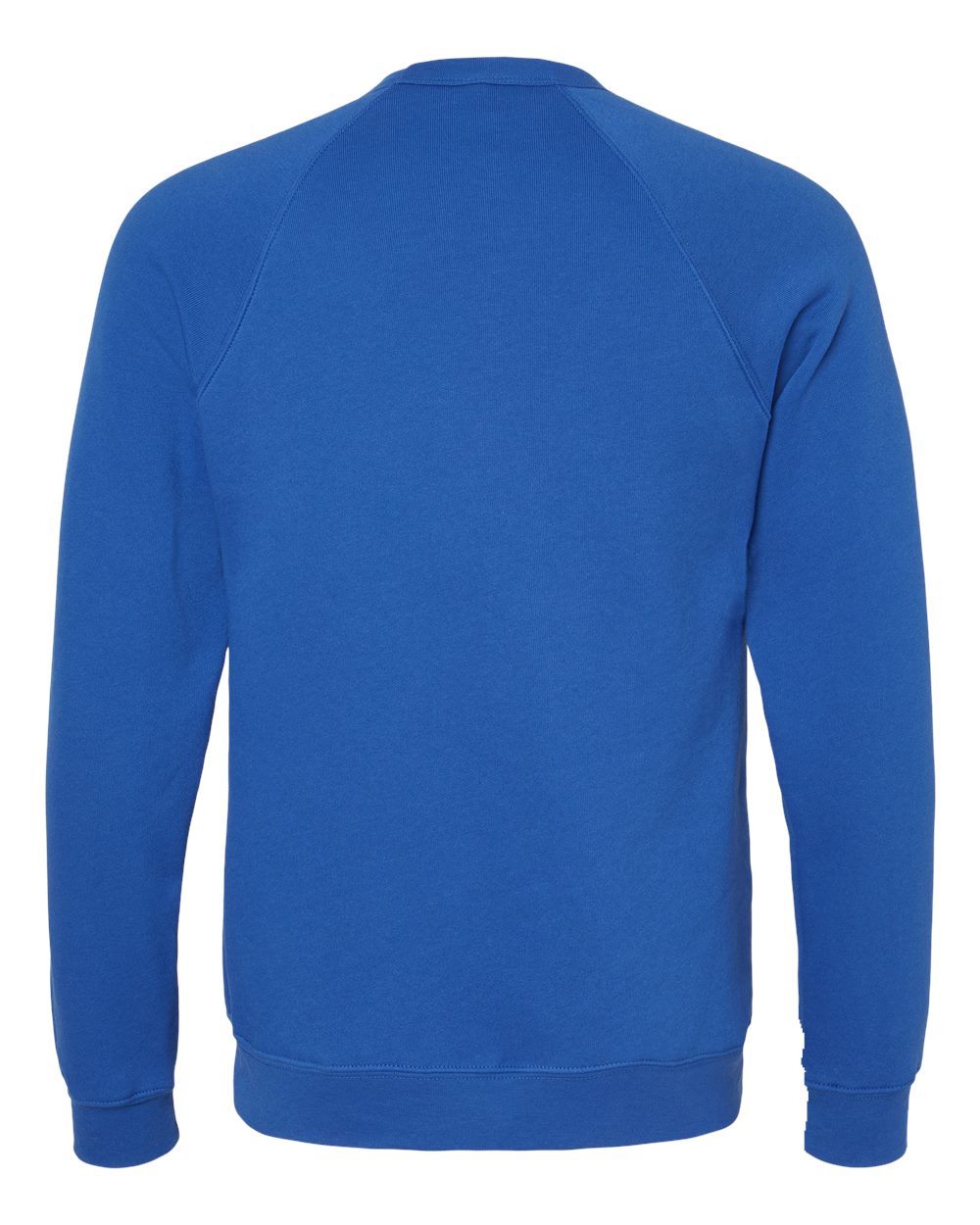 BELLA + CANVAS 3901 Unisex Sponge Fleece Raglan Crewneck Sweatshirt in True Royal, back