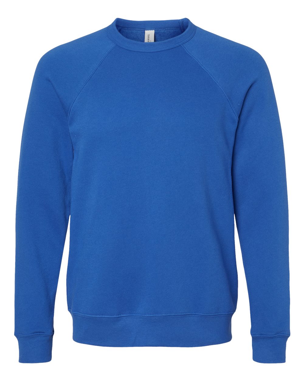 BELLA + CANVAS 3901 Unisex Sponge Fleece Raglan Crewneck Sweatshirt in True Royal