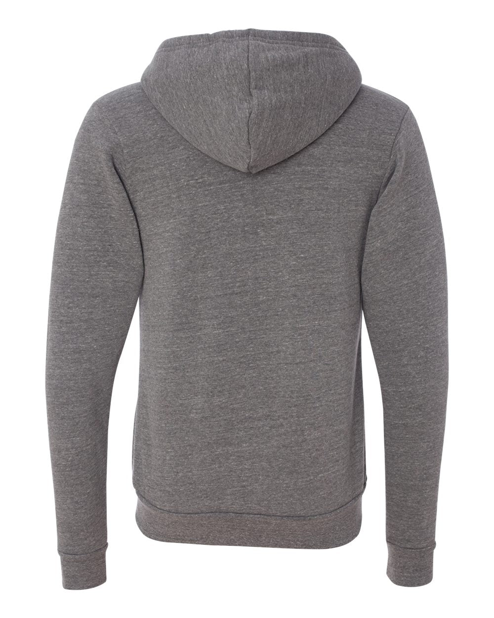 BELLA + CANVAS 3909 Unisex Triblend Sponge Fleece Full-Zip Hoodie Sweatshirt in Grey Triblend, back