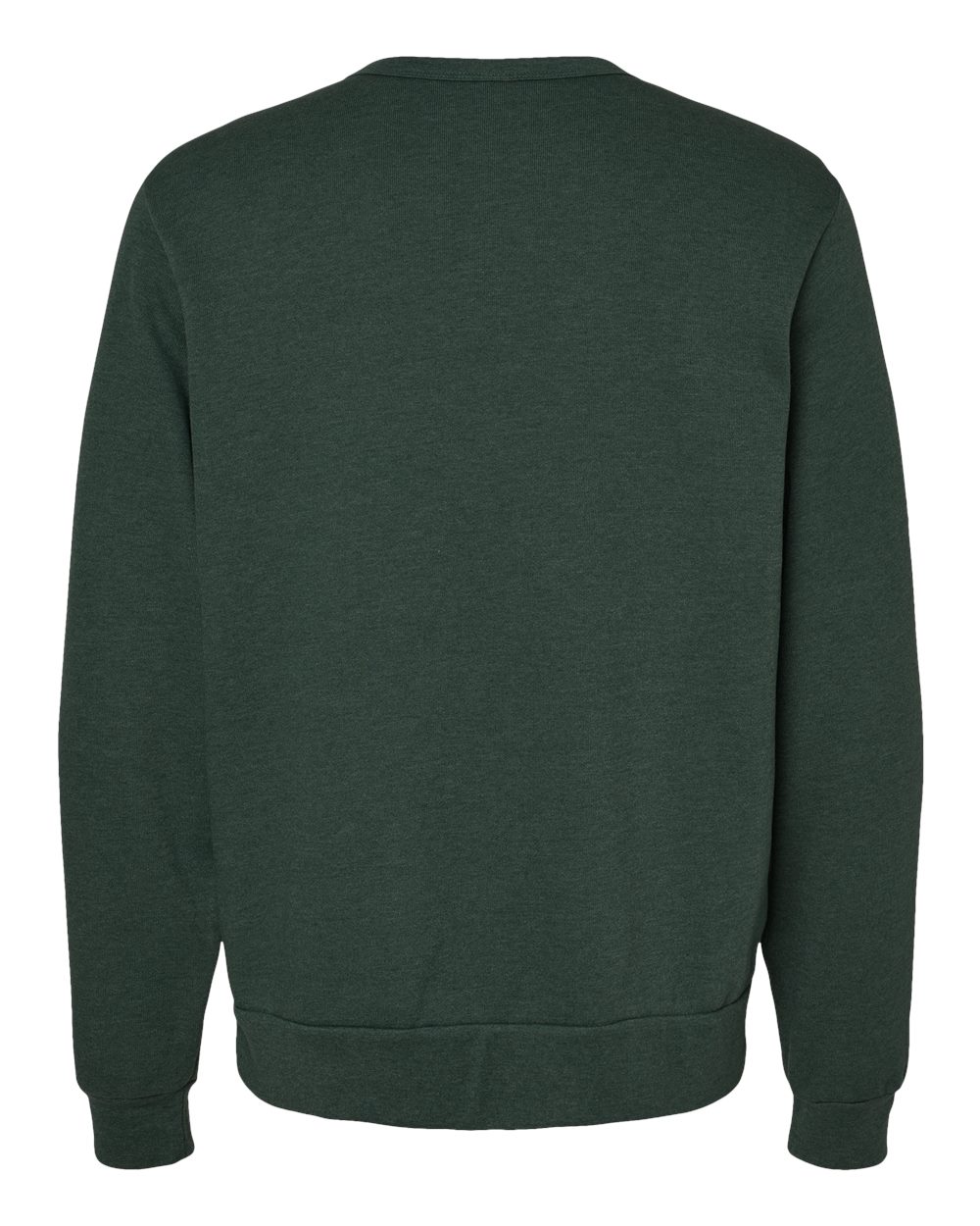 BELLA + CANVAS 3911 Unisex Sponge Fleece Classic Crewneck Sweatshirt in Heather Forest, back