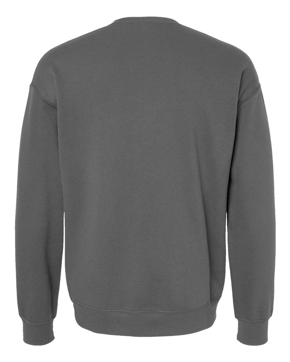 BELLA + CANVAS 3945 Unisex Sponge Fleece Drop Shoulder Crewneck Sweatshirt in Asphalt, back