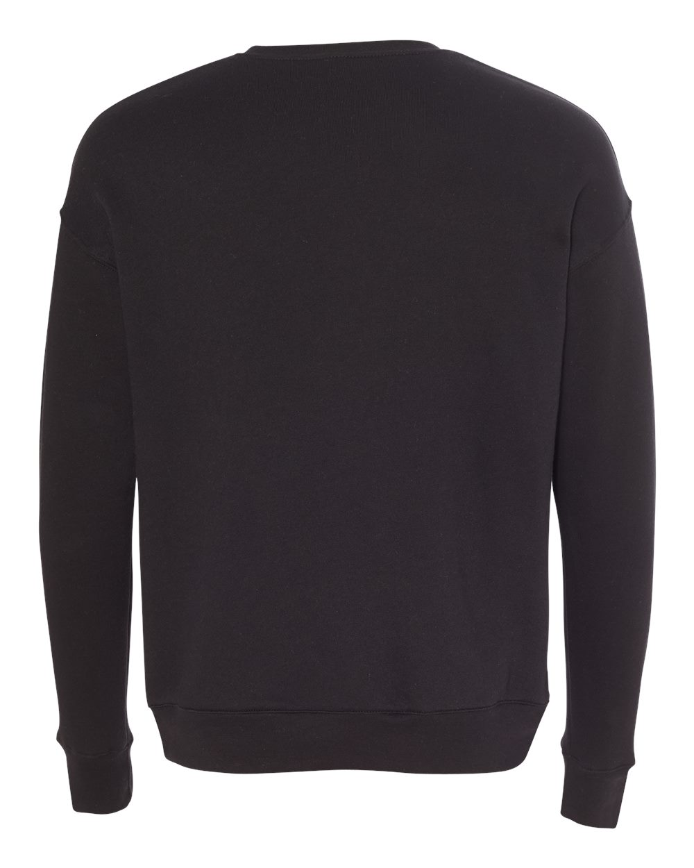 BELLA + CANVAS 3945 Unisex Sponge Fleece Drop Shoulder Crewneck Sweatshirt in Black, back