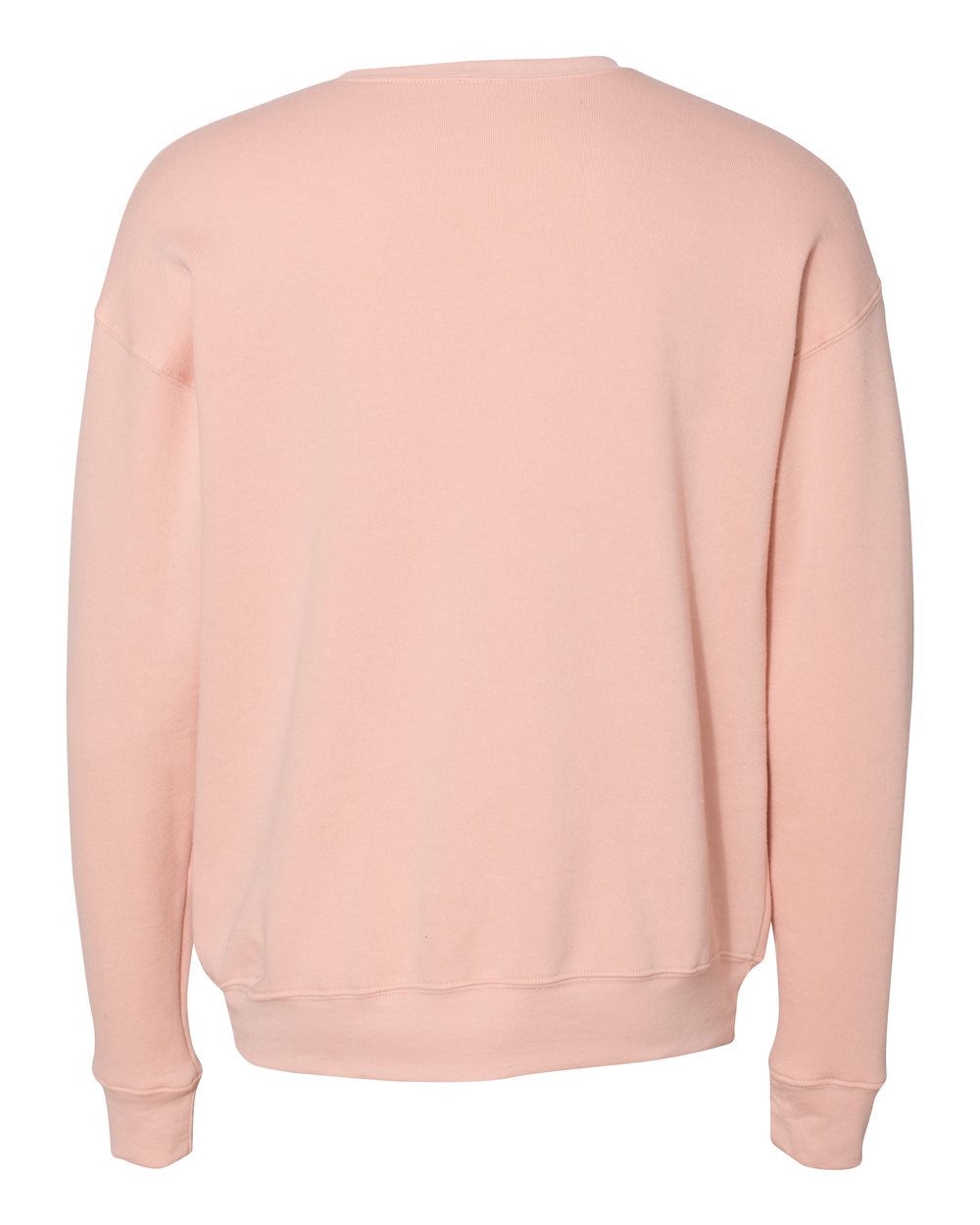 BELLA + CANVAS 3945 Unisex Sponge Fleece Drop Shoulder Crewneck Sweatshirt in Peach, back
