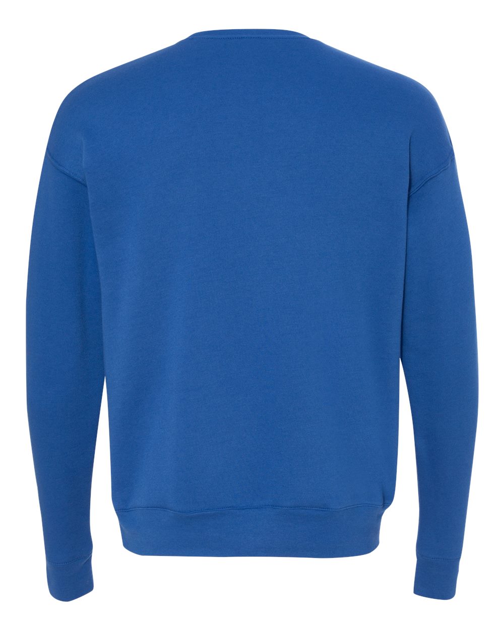 BELLA + CANVAS 3945 Unisex Sponge Fleece Drop Shoulder Crewneck Sweatshirt in True Royal, back