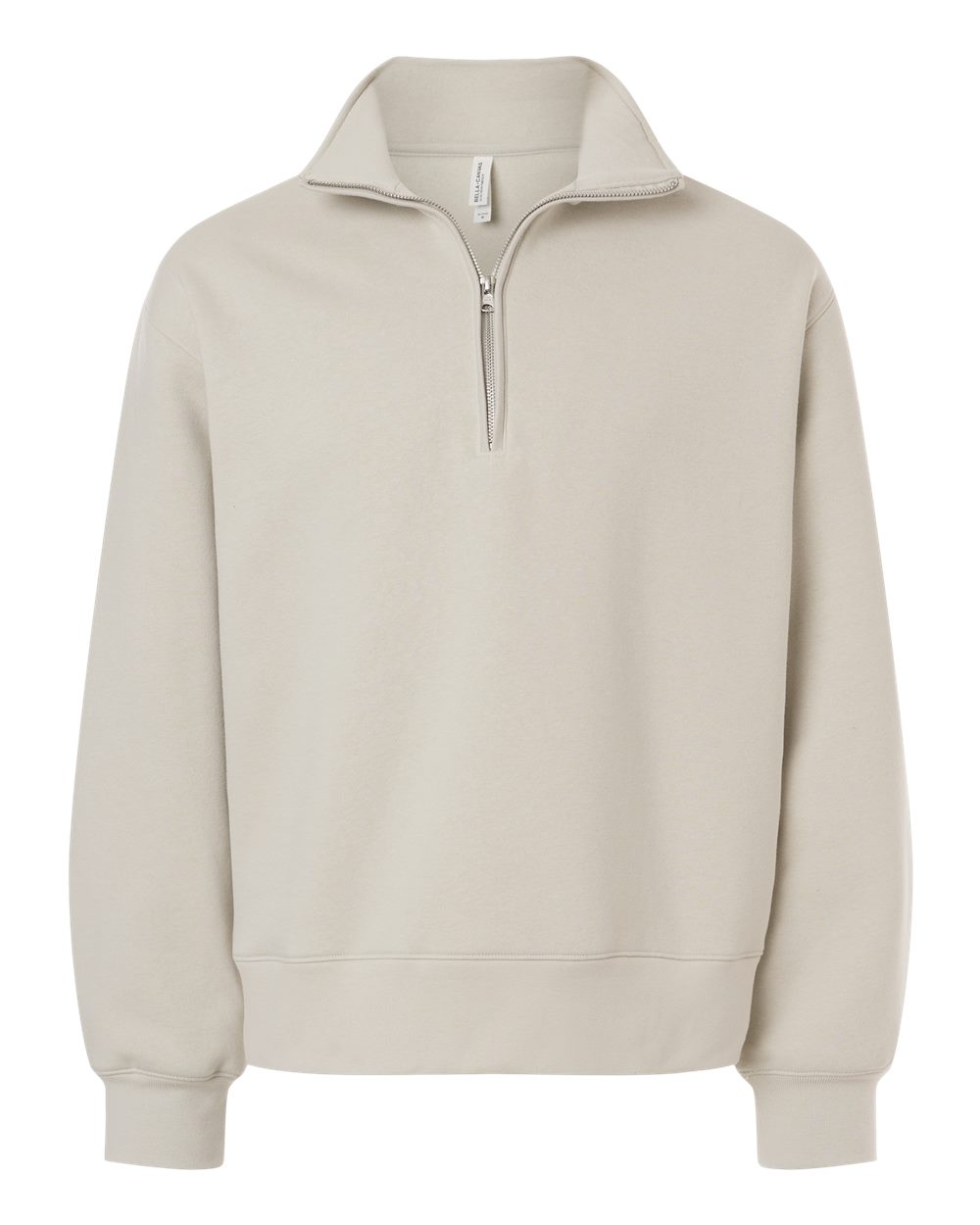BELLA + CANVAS 4740 Unisex 10 oz Quarter-Zip Pullover Sweatshirt in Dust