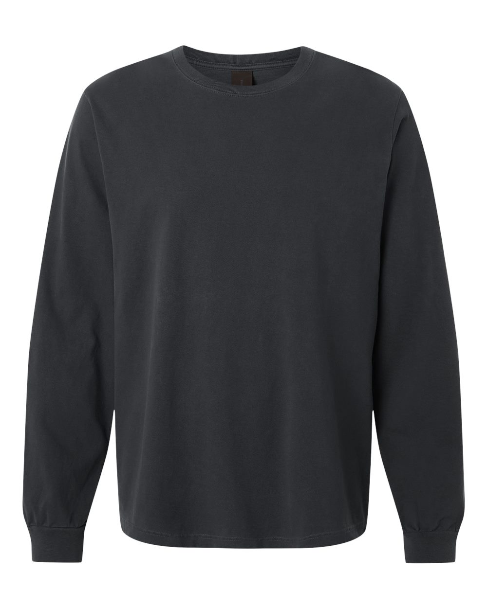 BELLA + CANVAS 4851GD Unisex Heavyweight Garment-Dyed Long Sleeve Tee in Washed Black