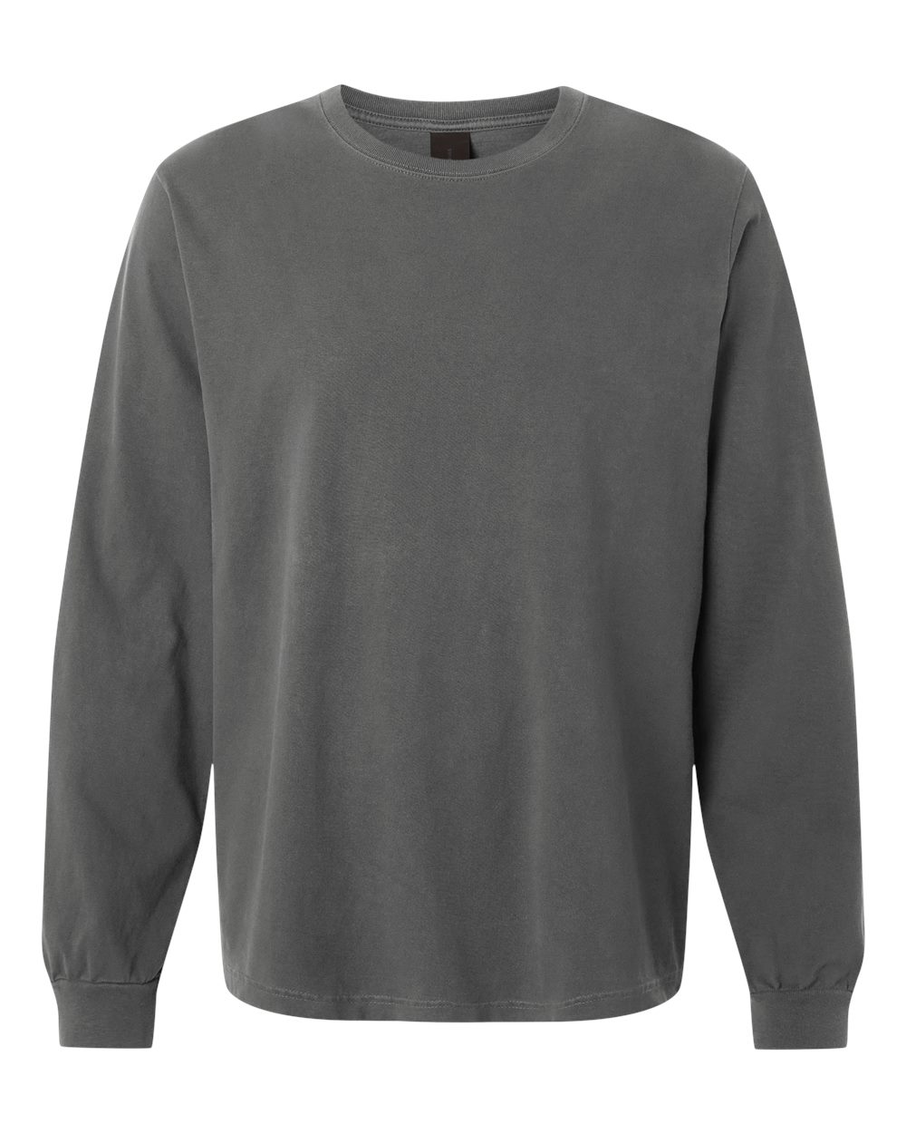 BELLA + CANVAS 4851GD Unisex Heavyweight Garment-Dyed Long Sleeve Tee in Washed Charcoal