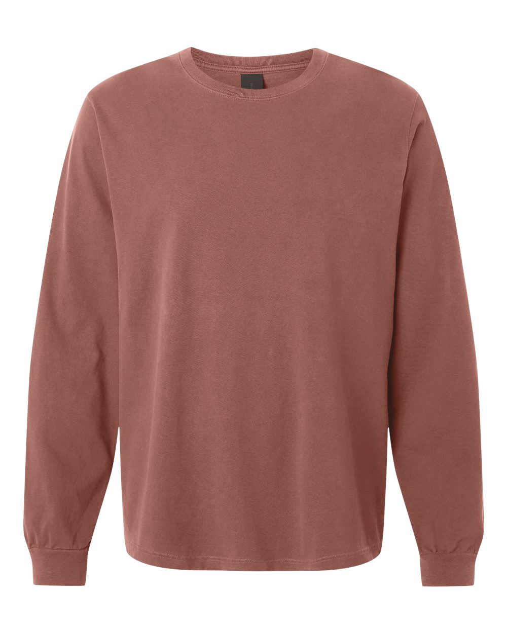 BELLA + CANVAS 4851GD Unisex Heavyweight Garment-Dyed Long Sleeve Tee in Washed Chestnut