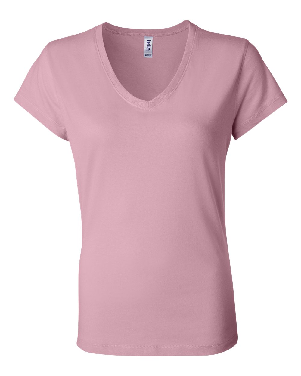 BELLA + CANVAS 6005 Women’s Jersey V-Neck Tee in Pink