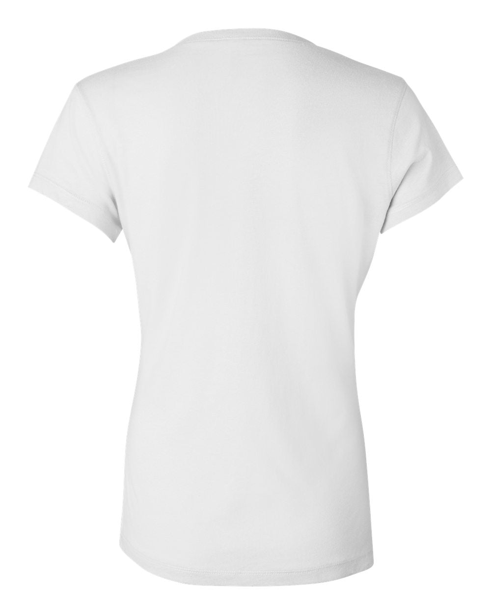 BELLA + CANVAS 6005 Women’s Jersey V-Neck Tee in White, back