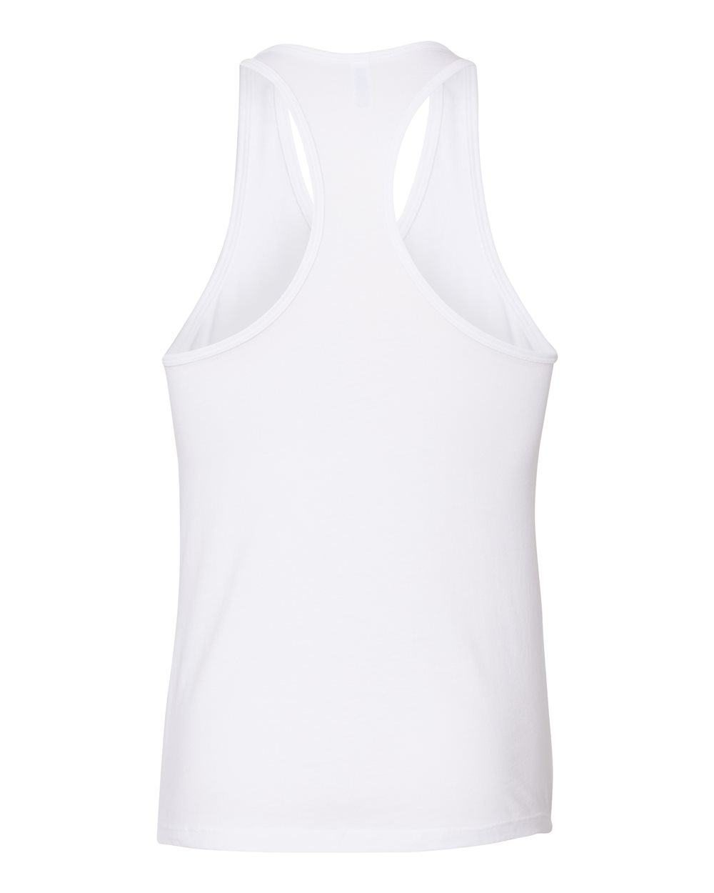 BELLA + CANVAS 6008 Women's Jersey Racerback Tank in White, back