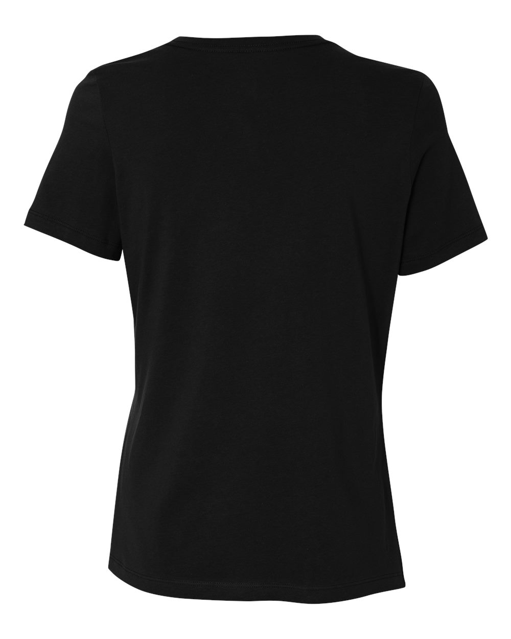 BELLA + CANVAS 6400 Women’s Relaxed Jersey Tee in Black, back