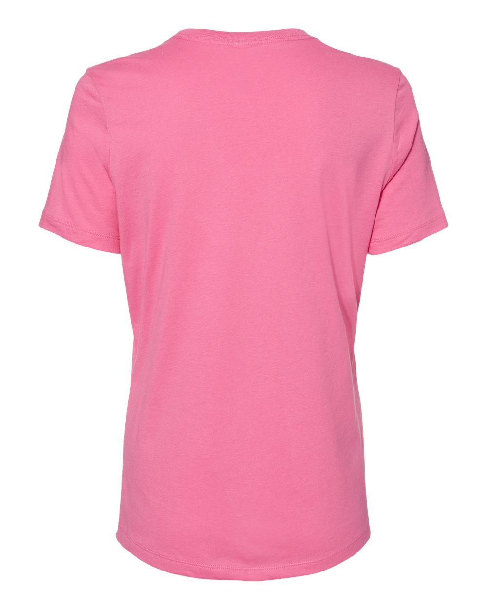 BELLA + CANVAS 6400 Women’s Relaxed Jersey Tee in Charity Pink, back