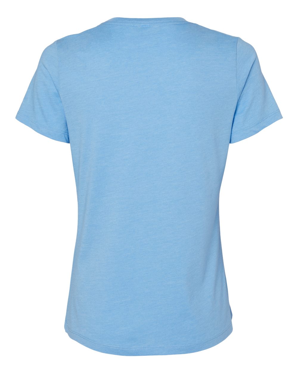 BELLA + CANVAS 6400CVC Women’s Relaxed Fit Heather CVC Tee in Heather Carolina Blue, back