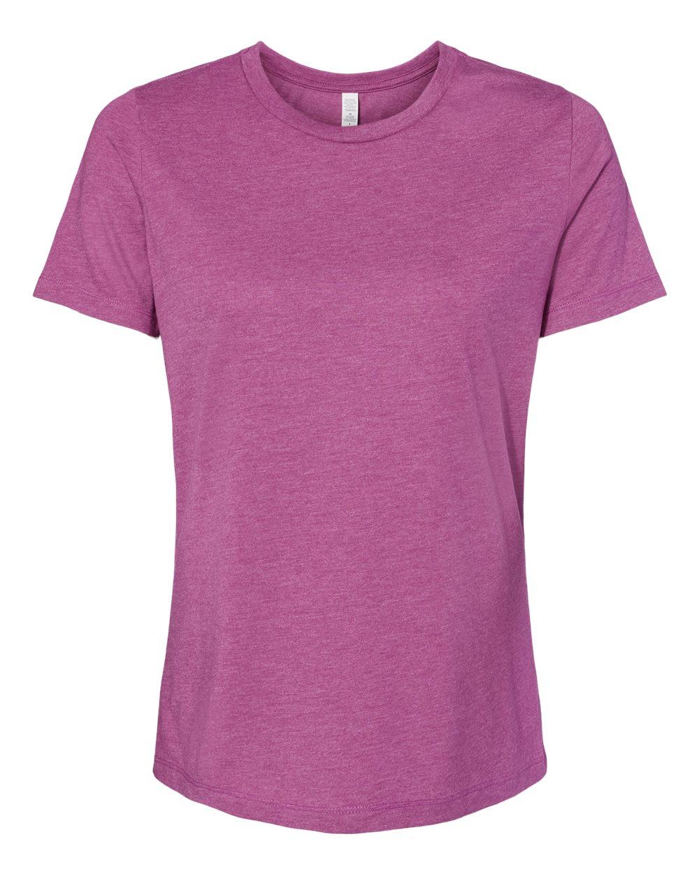 BELLA + CANVAS 6400CVC Women’s Relaxed Fit Heather CVC Tee in Heather Magenta