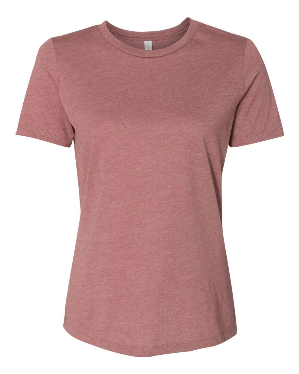 BELLA + CANVAS 6400CVC Women’s Relaxed Fit Heather CVC Tee in Heather Mauve