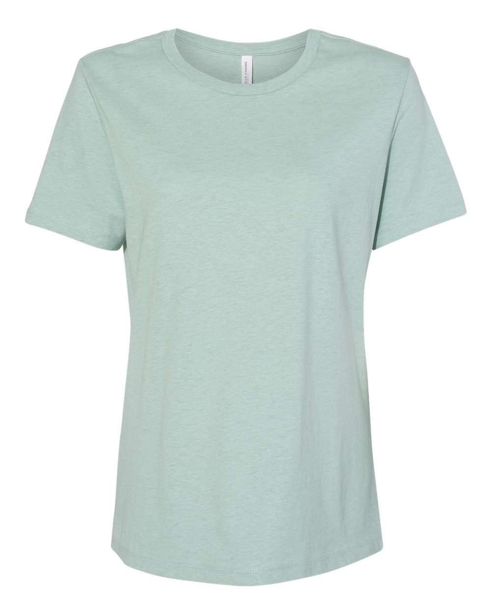 BELLA + CANVAS 6400CVC Women’s Relaxed Fit Heather CVC Tee in Heather Prism Dusty Blue