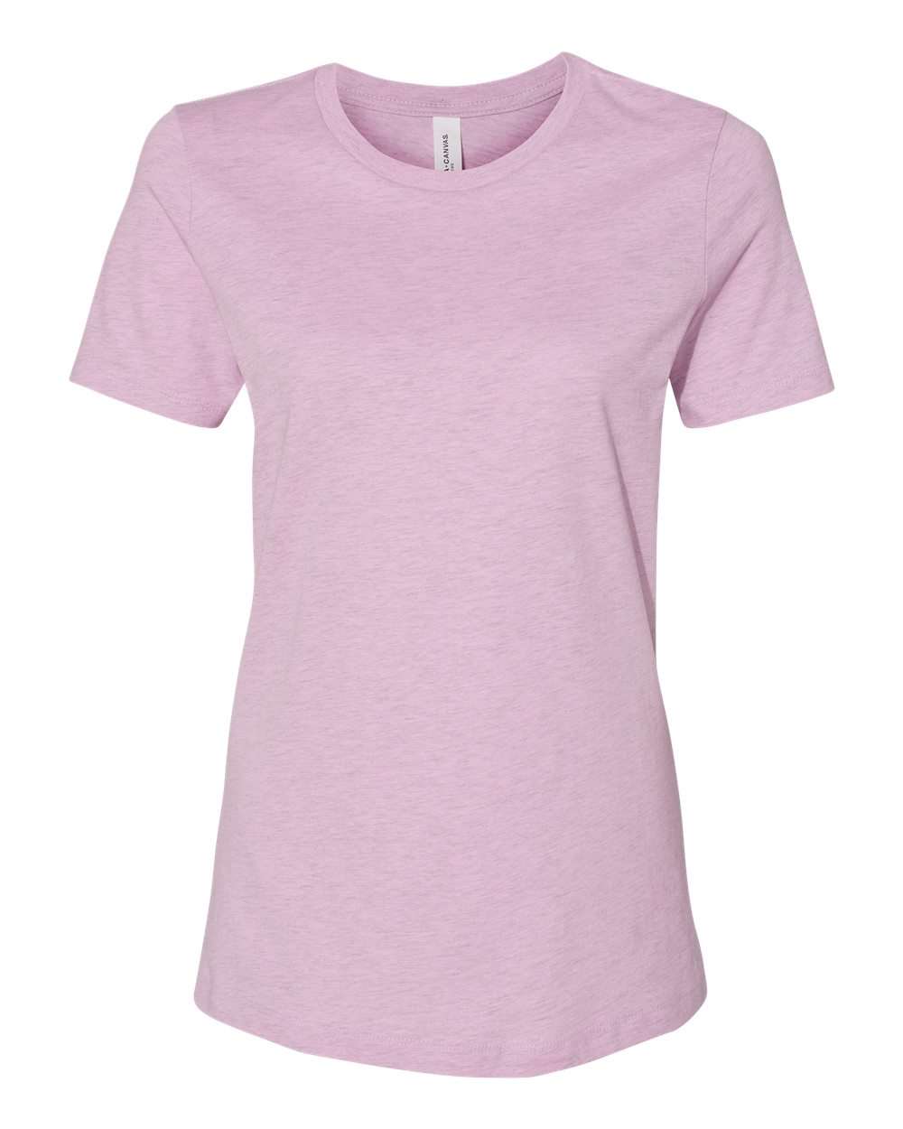 BELLA + CANVAS 6400CVC Women’s Relaxed Fit Heather CVC Tee in Heather Prism Lilac