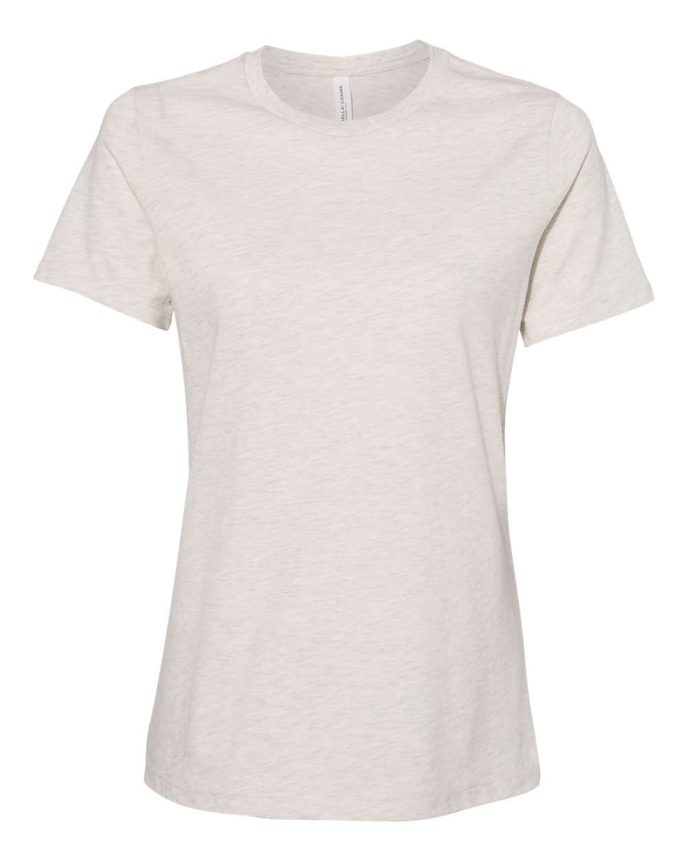 BELLA + CANVAS 6400CVC Women’s Relaxed Fit Heather CVC Tee in Heather Prism Natural