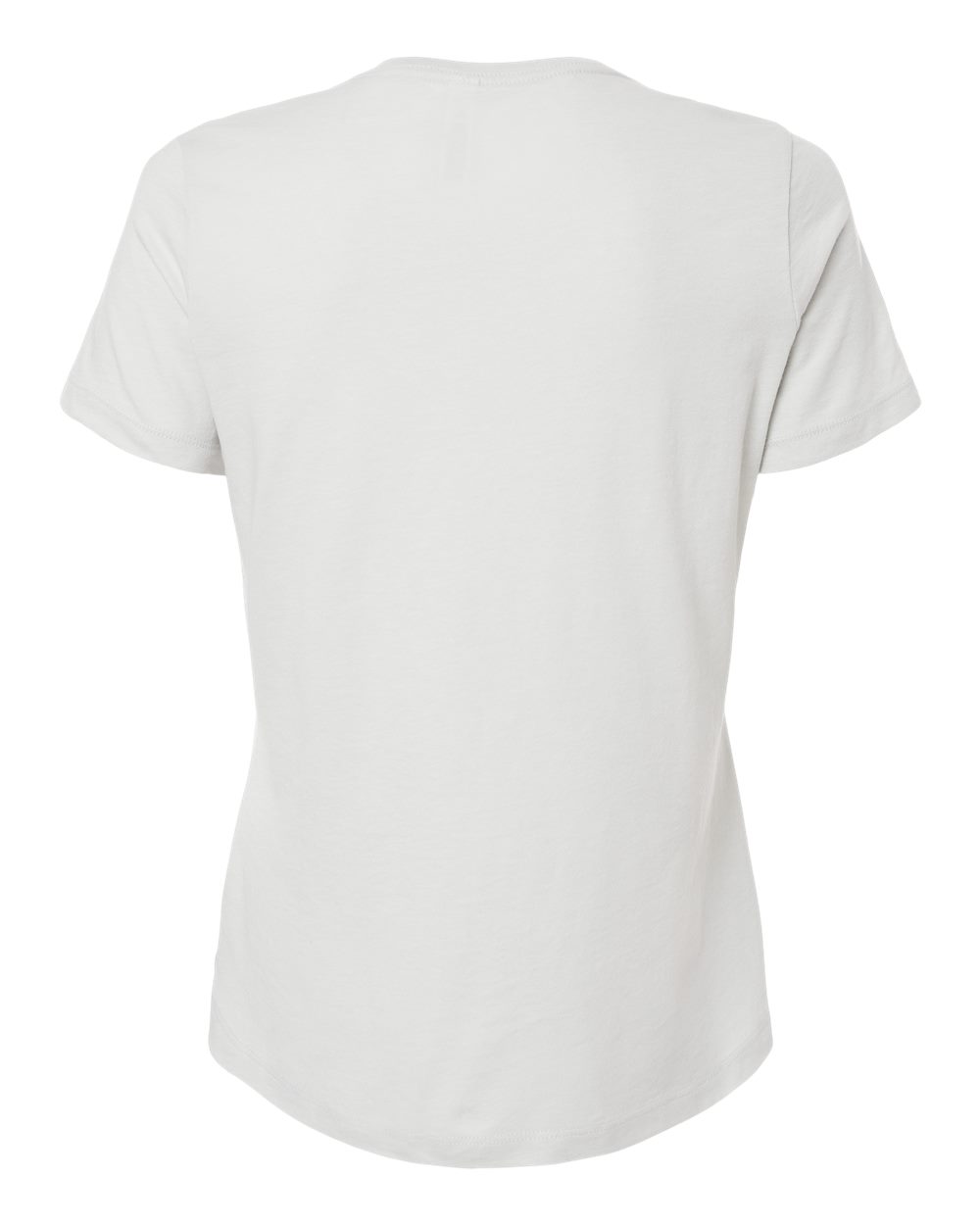 BELLA + CANVAS 6400CVC Women’s Relaxed Fit Heather CVC Tee in Heather Silver, back
