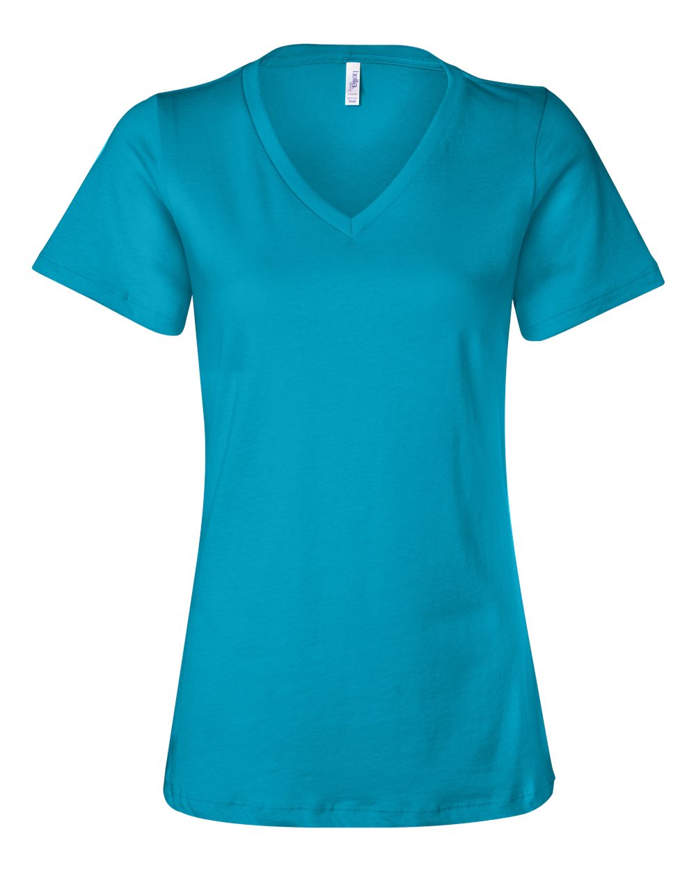 BELLA + CANVAS 6405 Women’s Relaxed Jersey V-Neck Tee in Turquoise