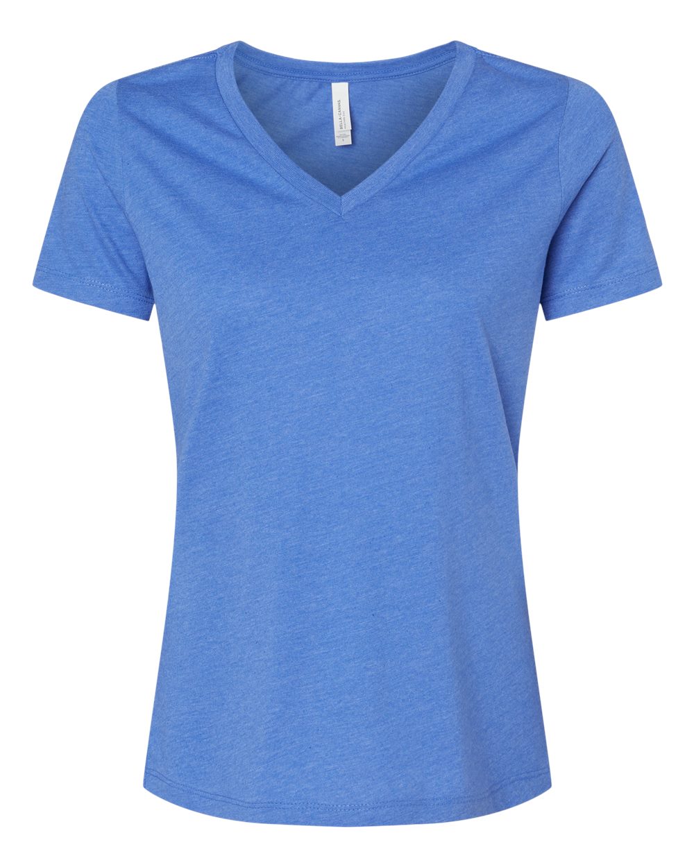 BELLA + CANVAS 6405CVC Women's Relaxed Heather CVC V-Neck Tee in Heather True Royal