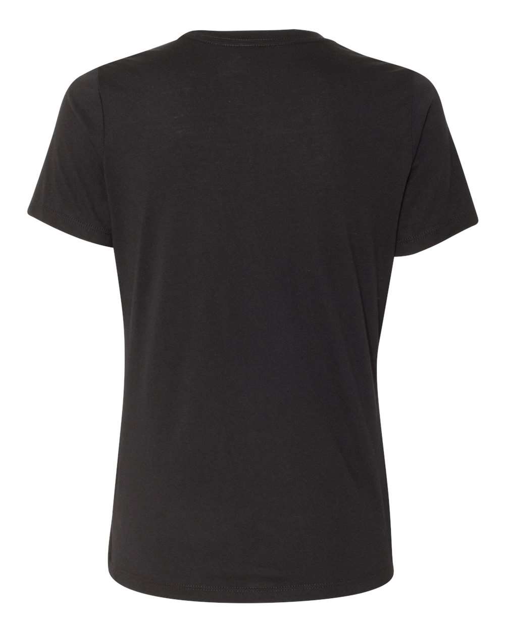 BELLA + CANVAS 6413 Women’s Relaxed Fit Triblend Tee in Solid Black Triblend, back
