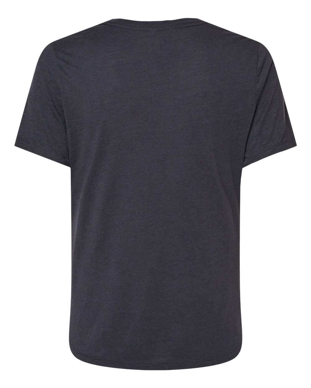 BELLA + CANVAS 6413 Women’s Relaxed Fit Triblend Tee in Solid Dark Grey Triblend, back