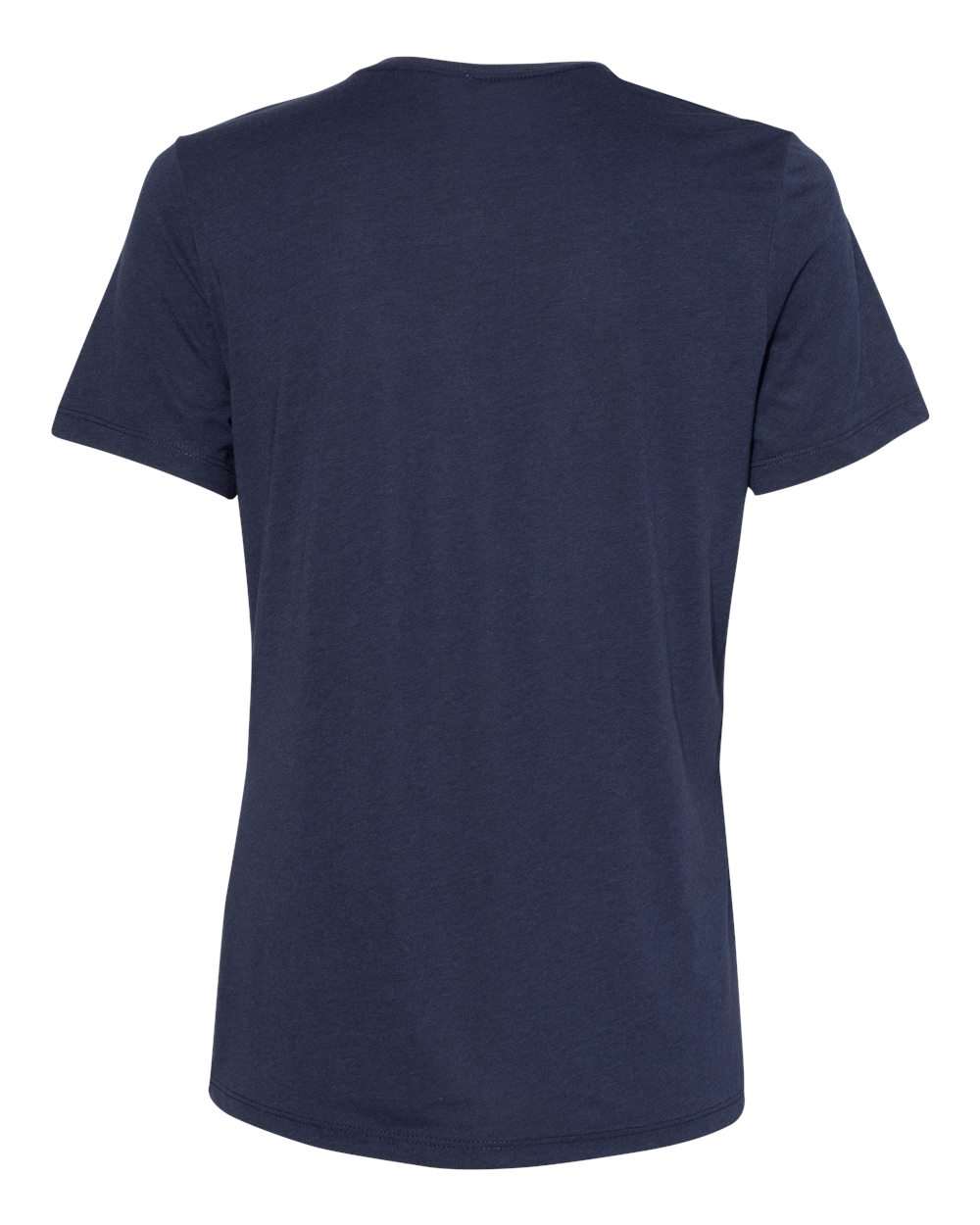 BELLA + CANVAS 6413 Women’s Relaxed Fit Triblend Tee in Solid Navy Triblend, back
