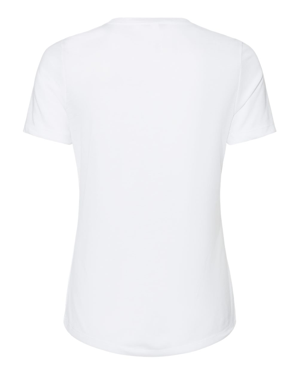 BELLA + CANVAS 6413 Women’s Relaxed Fit Triblend Tee in Solid White Triblend, back
