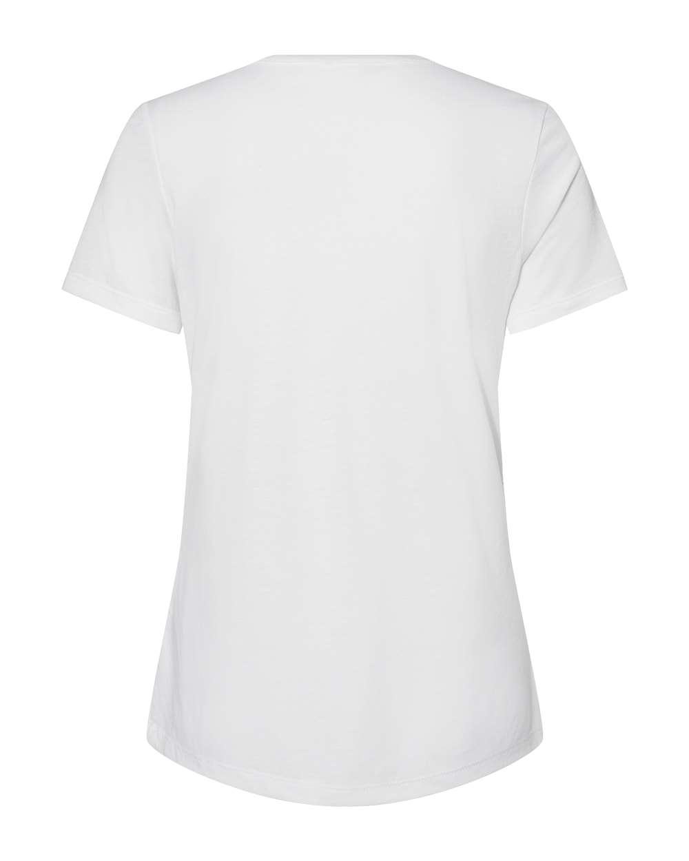 BELLA + CANVAS 6415 Women's Relaxed Triblend V-Neck Tee in Solid White Triblend, back