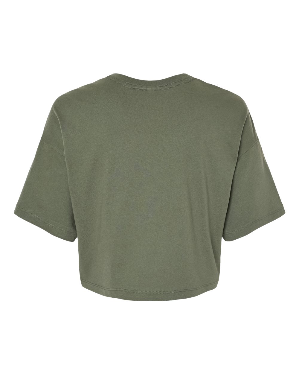 BELLA + CANVAS 6482 Women's Jersey Crop Tee in Military Green, back