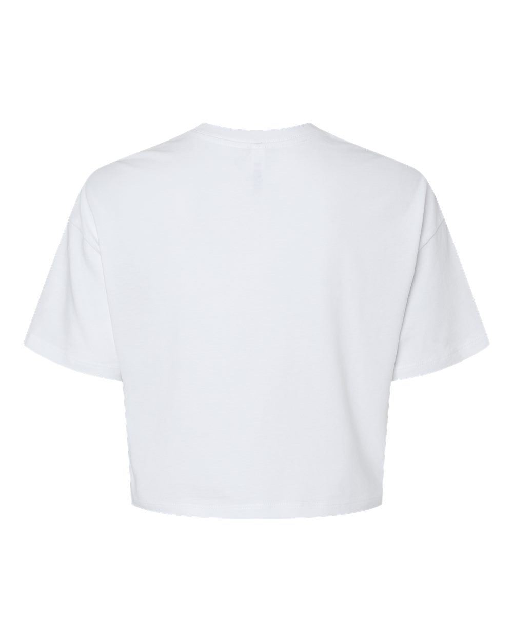 BELLA + CANVAS 6482 Women's Jersey Crop Tee in White, back