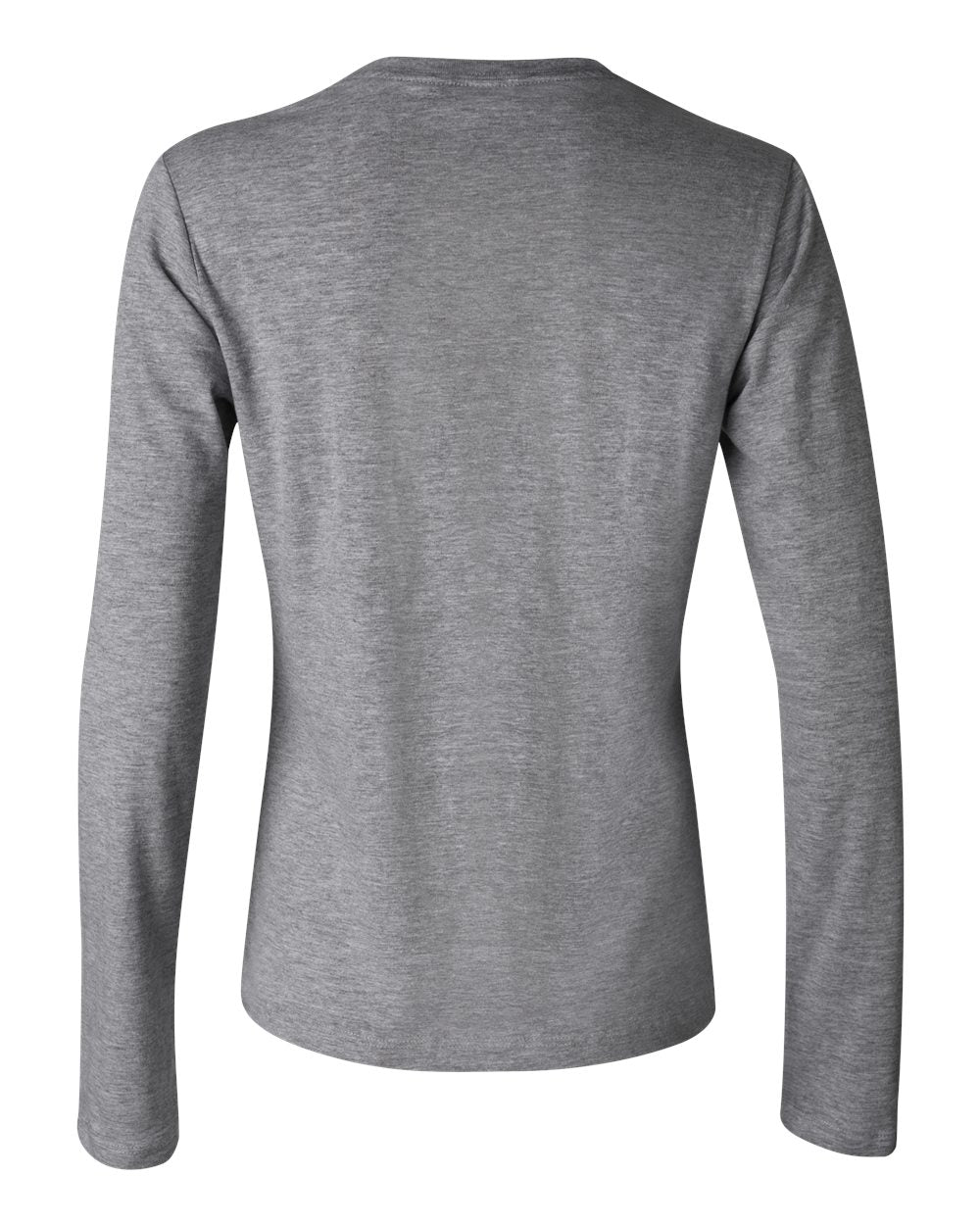 BELLA + CANVAS 6500 Women’s Jersey Long Sleeve Tee in Deep Heather, back