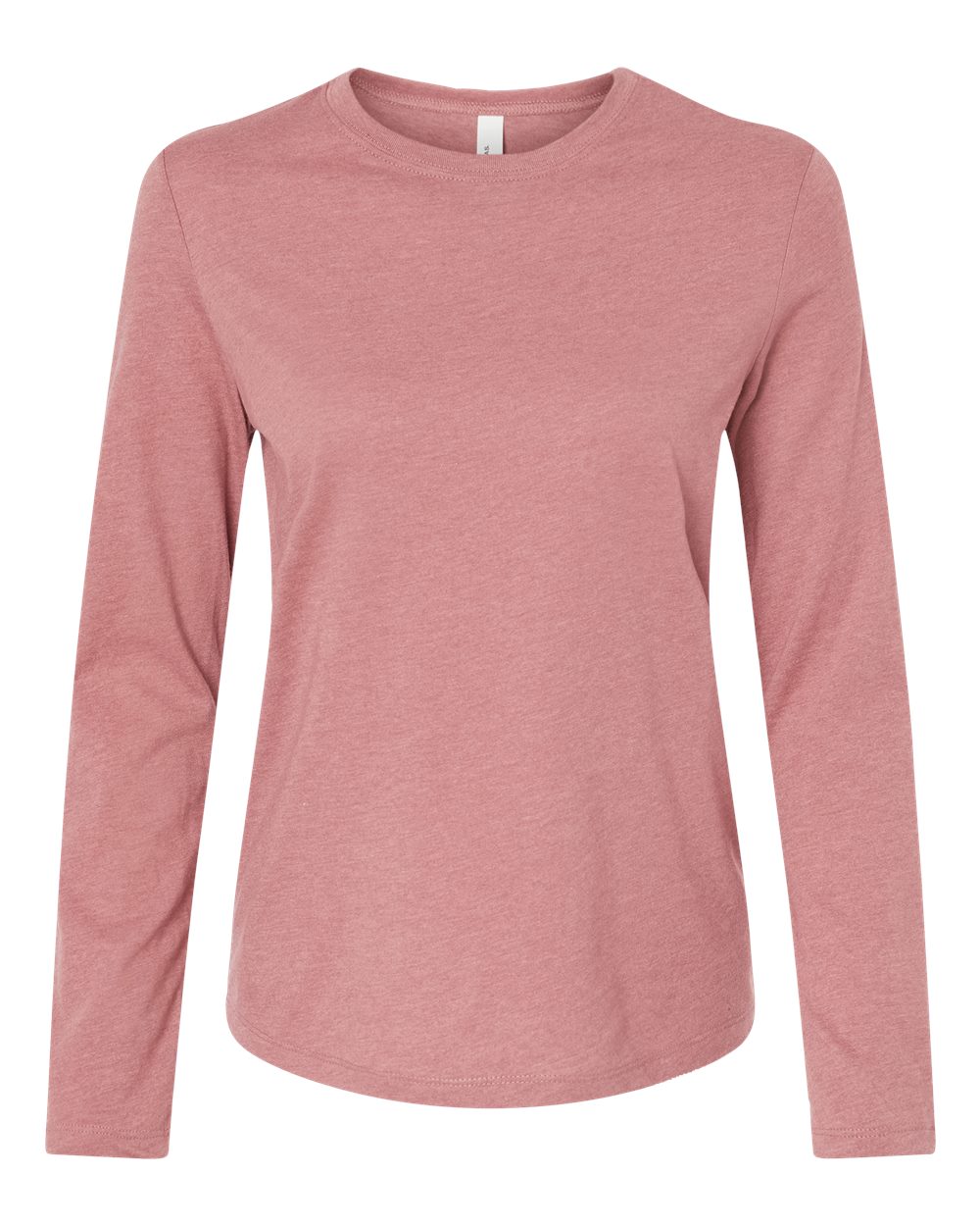 BELLA + CANVAS 6500 Women’s Jersey Long Sleeve Tee in Heather Mauve