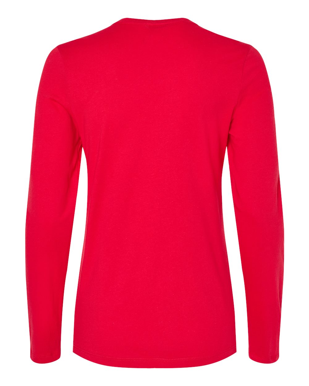 BELLA + CANVAS 6500 Women’s Jersey Long Sleeve Tee in Red, back