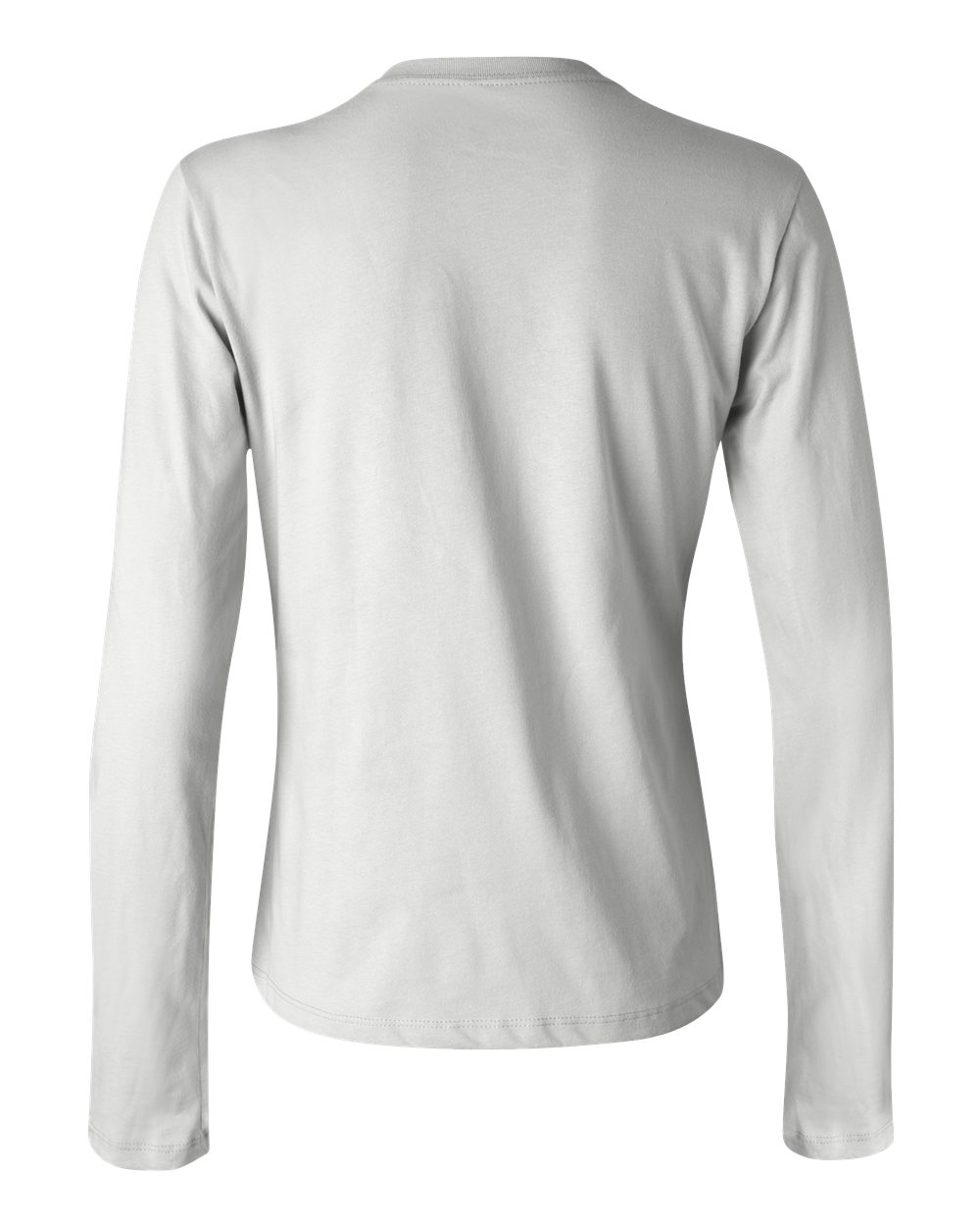 BELLA + CANVAS 6500 Women’s Jersey Long Sleeve Tee in White, back