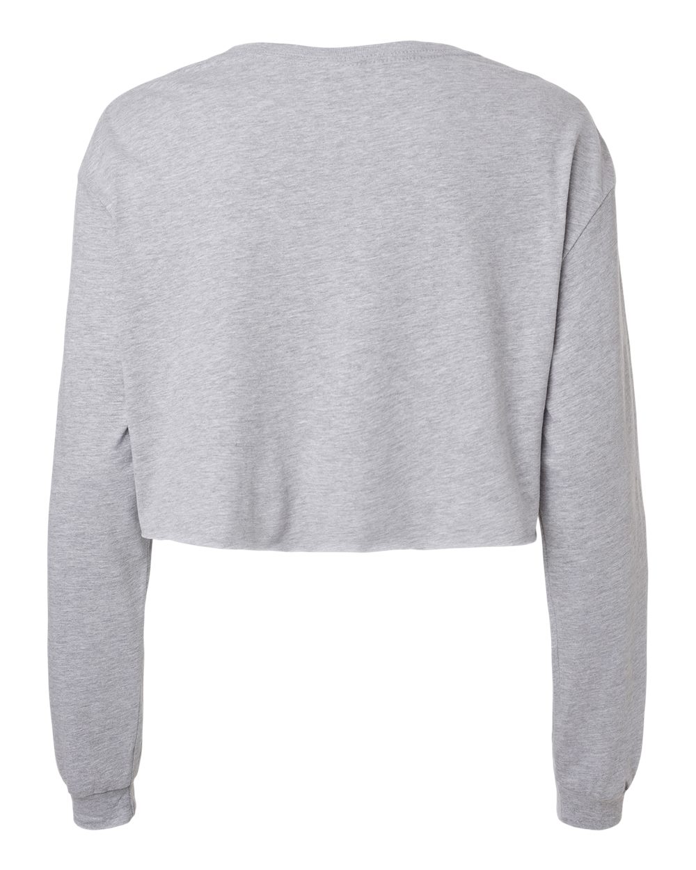 BELLA + CANVAS 6501 Women's FWD Fashion Crop Long Sleeve Tee in Athletic Heather, back