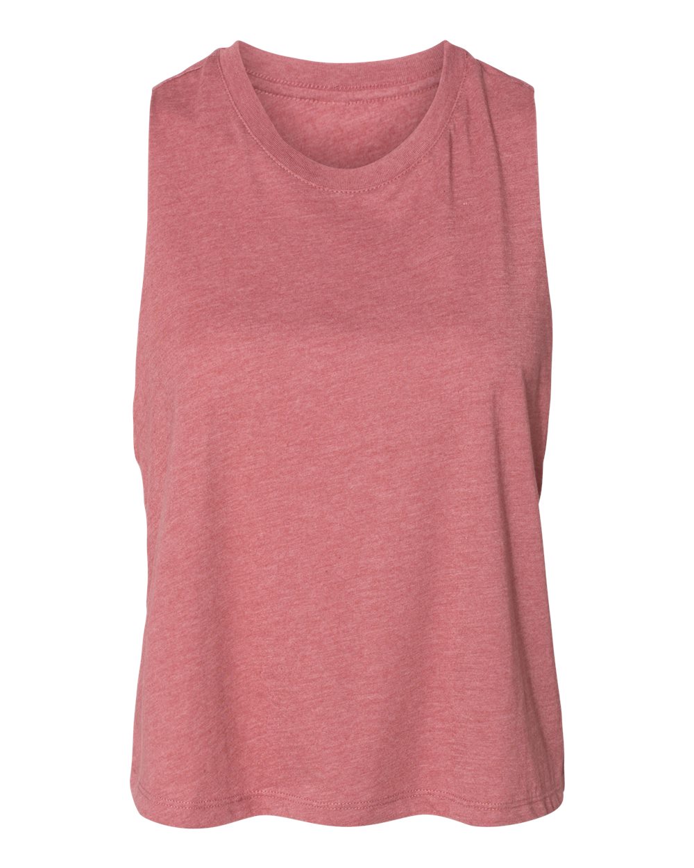 BELLA + CANVAS 6682 Women's Racerback Crop Tank in Heather Mauve