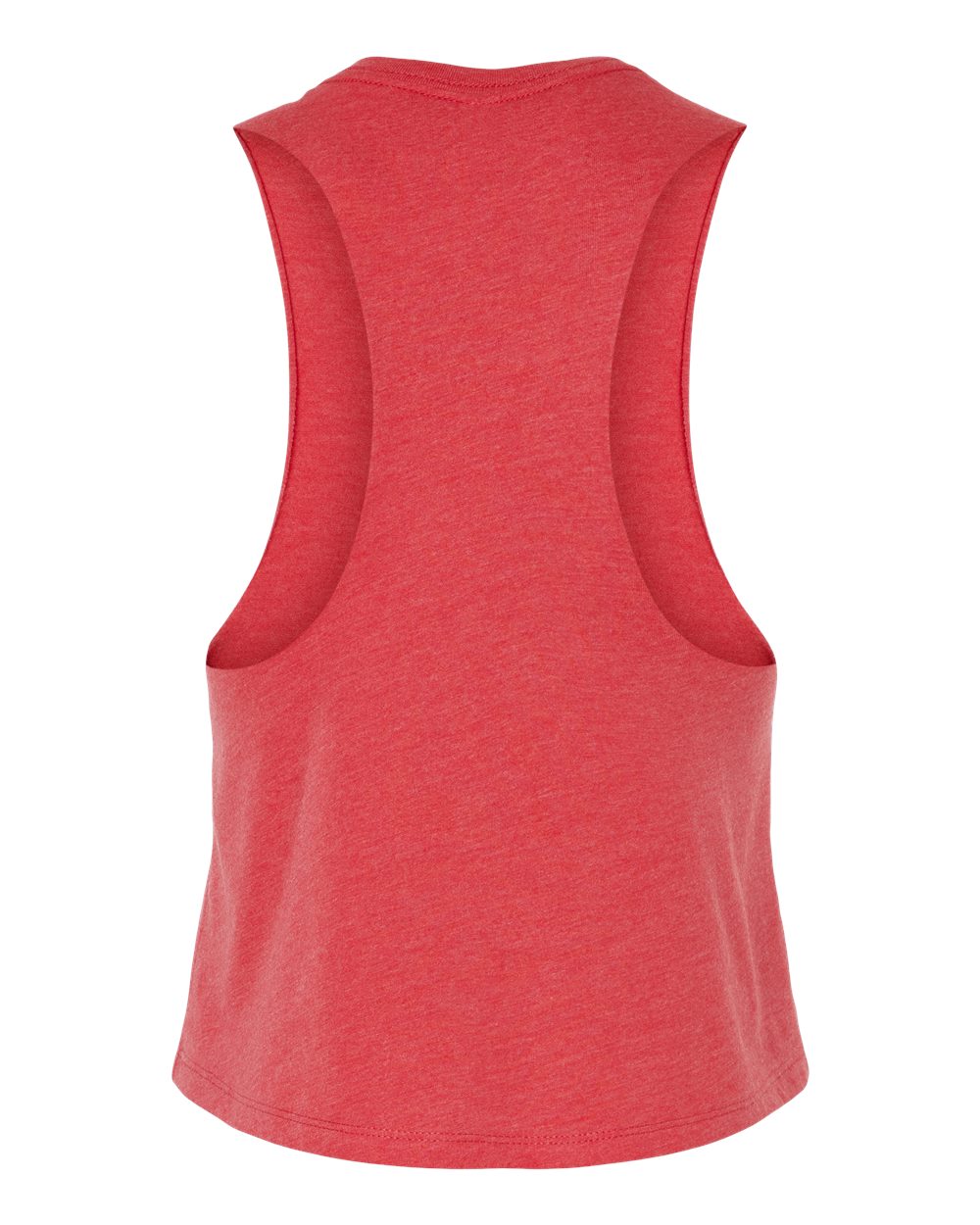 BELLA + CANVAS 6682 Women's Racerback Crop Tank in Heather Red, back