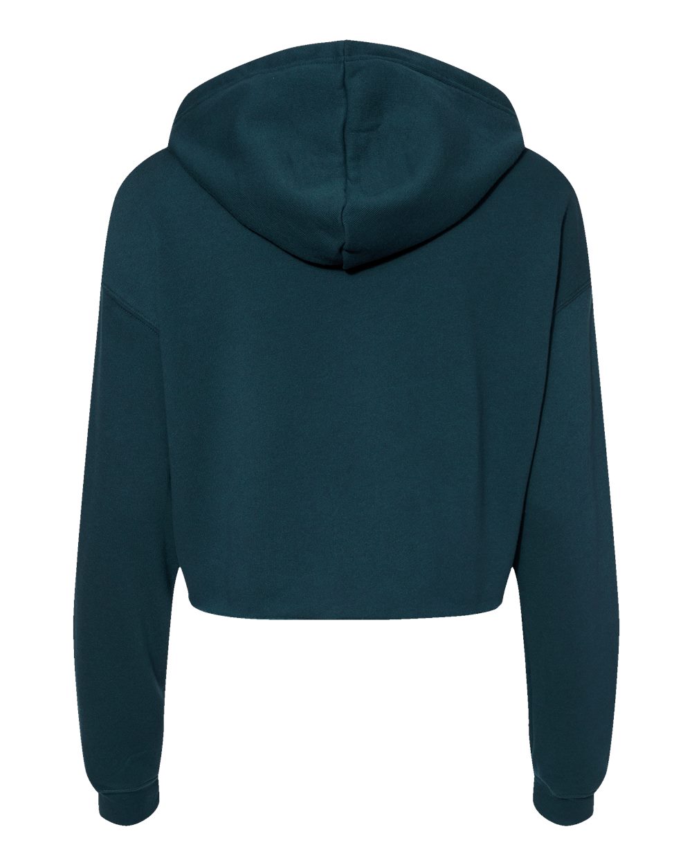 BELLA + CANVAS 7502 Women's Crop Hoodie Sweatshirt in Atlantic, back